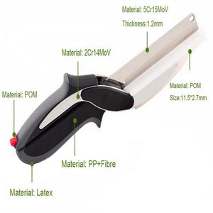 Smart Cutter™ Kitchen Scissors - New Multi-Function Smart Clever Scissor Cutter 2 in 1 Cutting Board Utility Cutter Stainless Steel Ourdoor Smart Vegetable Knife